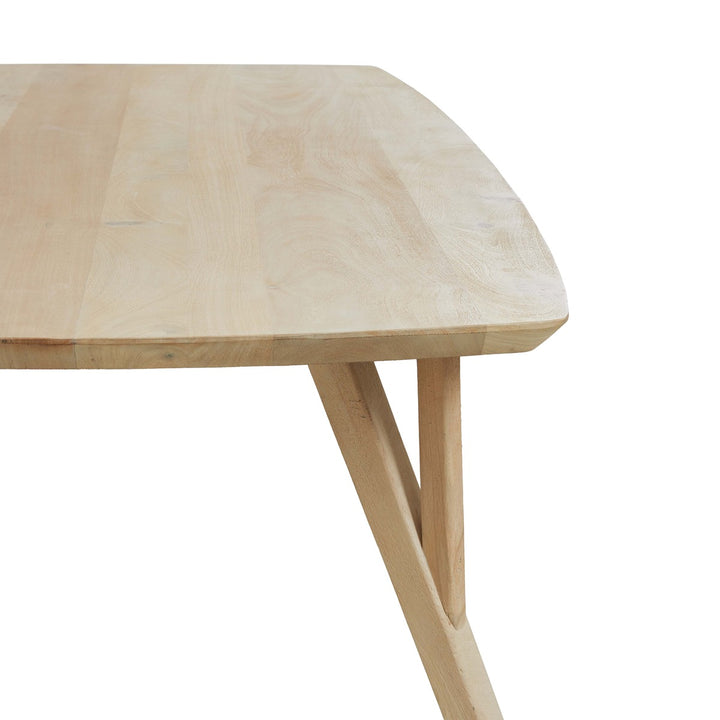 Quenza Mango Wood Rectangular Dining Table - Natural Light & Living 7