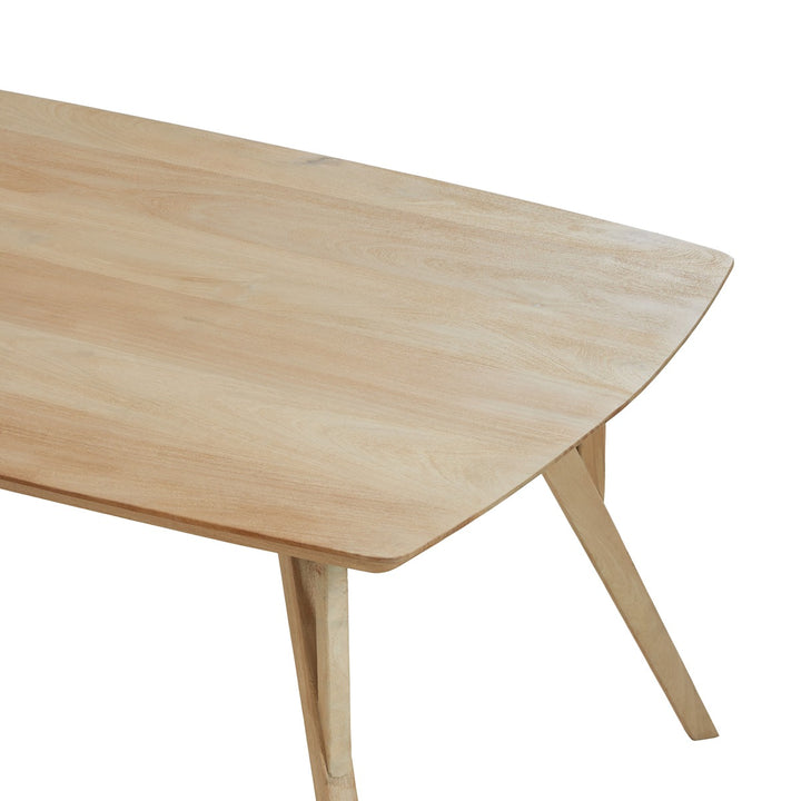 Quenza Mango Wood Rectangular Dining Table - Natural Light & Living 8