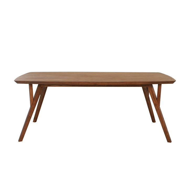 Quenza Acacia Wood Rectangular Dining Table - Brown Light & Living 1