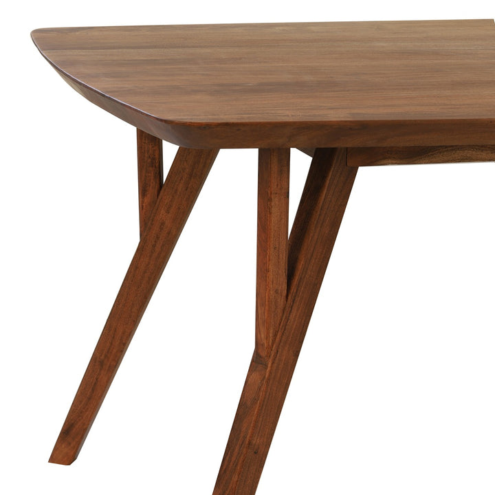Quenza Acacia Wood Rectangular Dining Table - Brown Light & Living 3