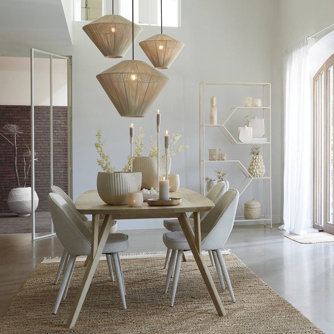 Quenza Mango Wood Rectangular Dining Table - Natural Light & Living 4
