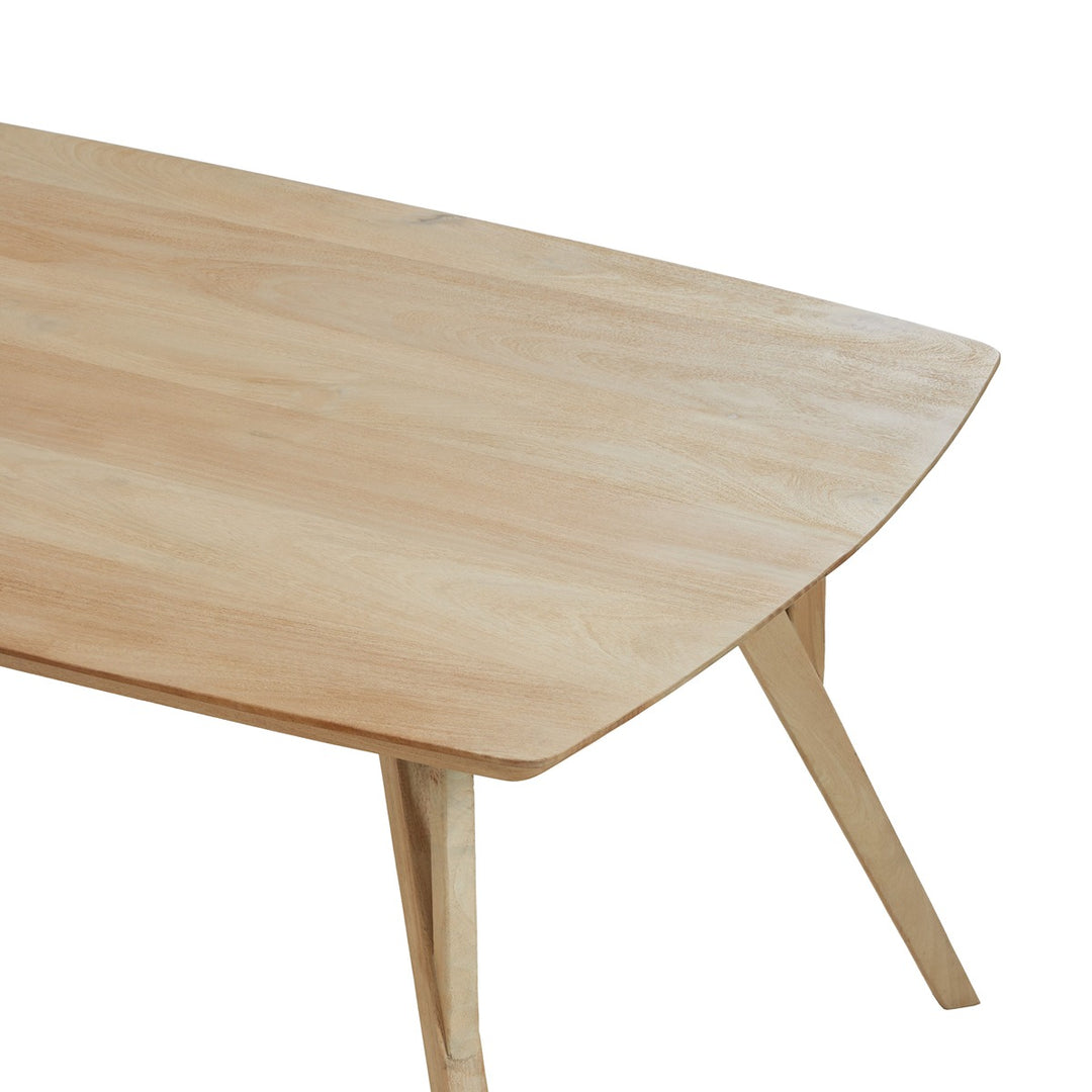 Quenza Mango Wood Rectangular Dining Table - Natural Light & Living 17