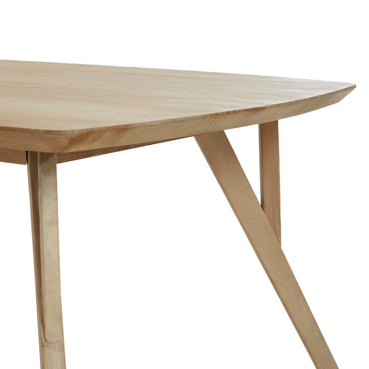 Quenza Mango Wood Rectangular Dining Table - Natural Light & Living 18