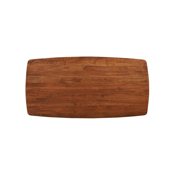 Quenza Acacia Wood Rectangular Dining Table - Brown Light & Living 14