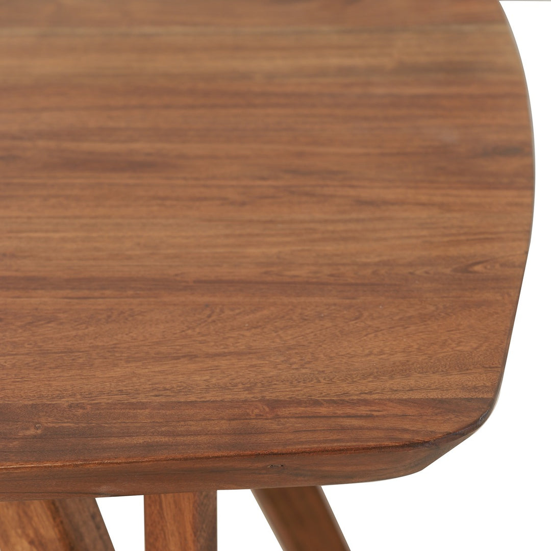 Quenza Acacia Wood Rectangular Dining Table - Brown Light & Living 15