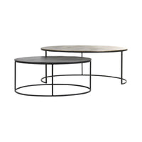 Light & Living Set of 2 Paxon Bronze Coffee Tables