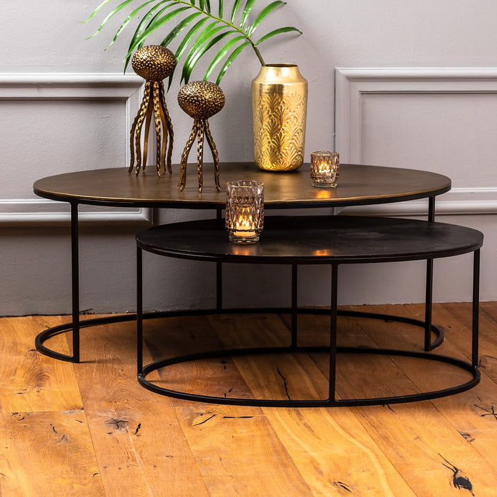 Paxson Set of 2 Round Coffee Tables - Bronze Light & Living 2