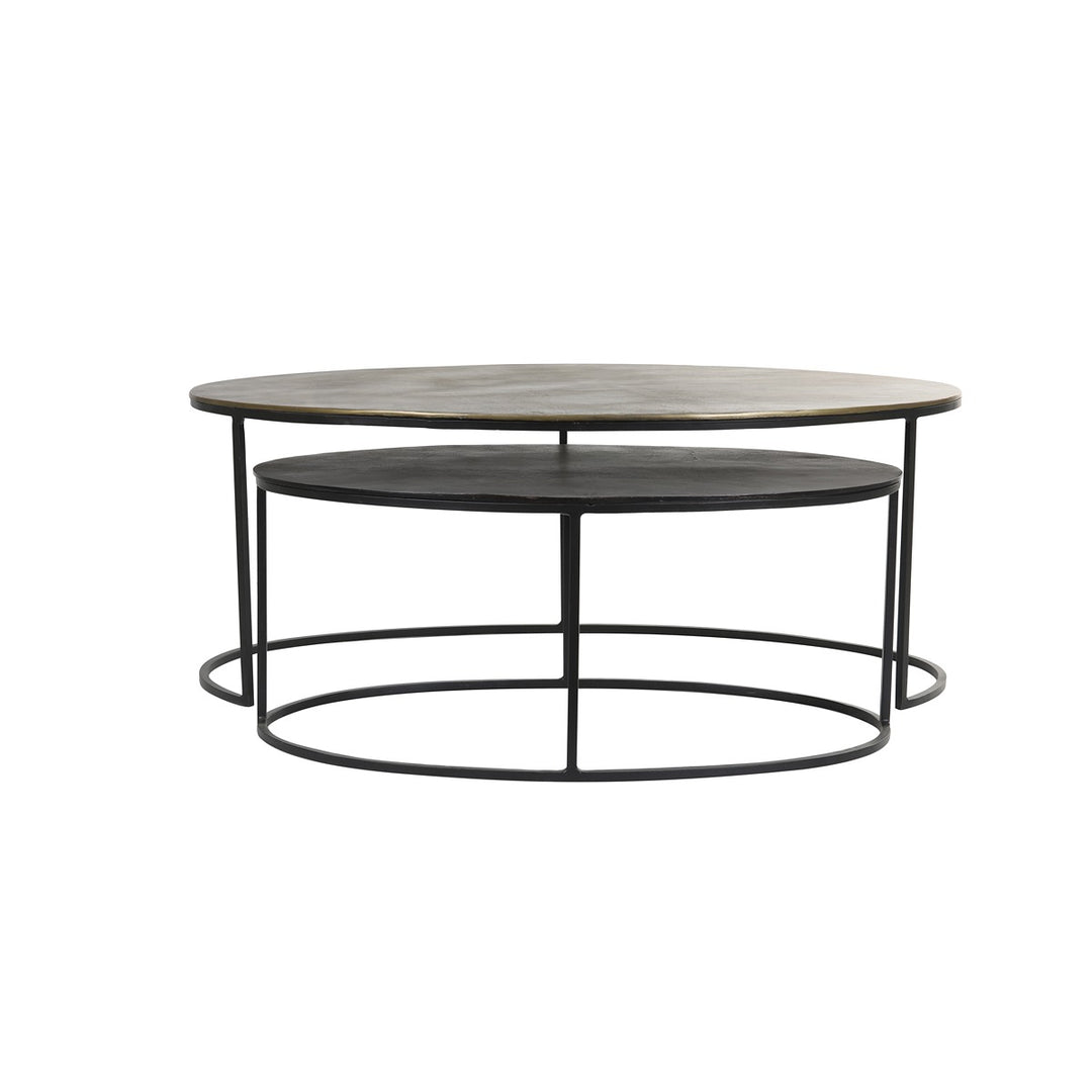 Paxson Set of 2 Round Coffee Tables - Bronze Light & Living 3