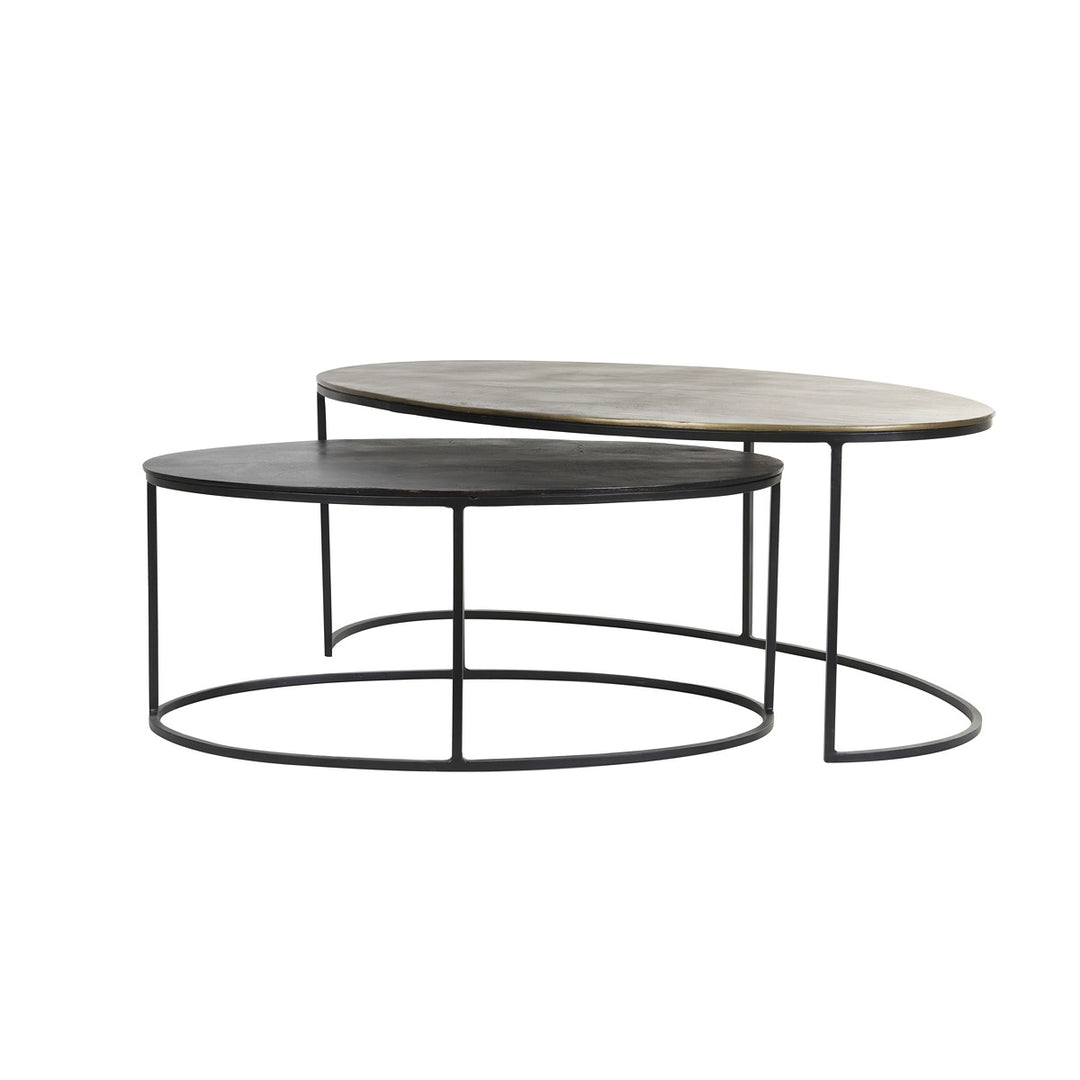 Paxson Set of 2 Round Coffee Tables - Bronze Light & Living 4