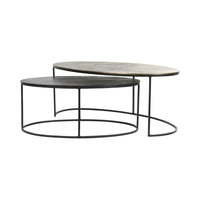 Light & Living Set of 2 Paxon Bronze Coffee Tables