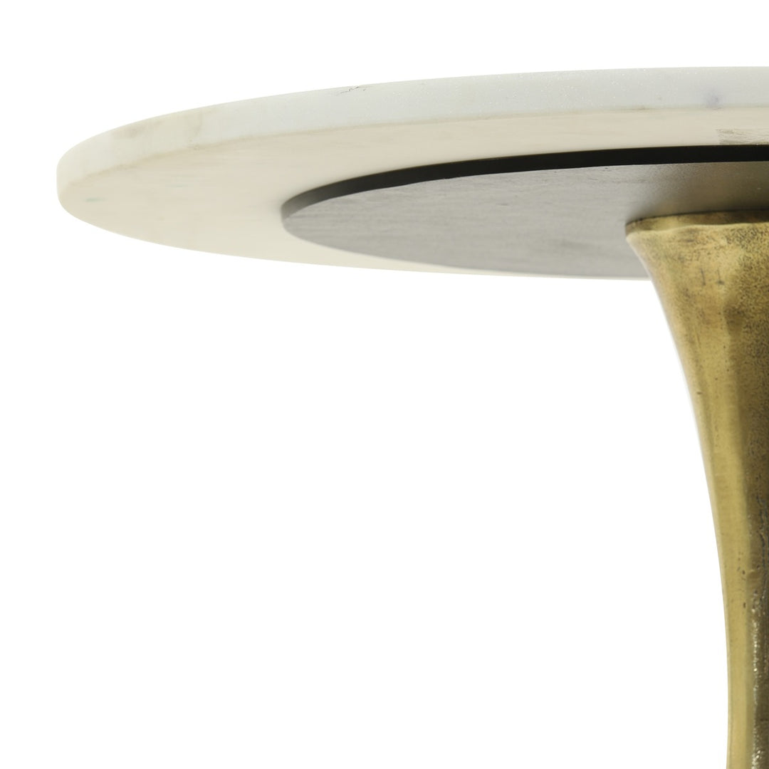 Rickerd Marble Side Table - Antique Bronze Light & Living 5