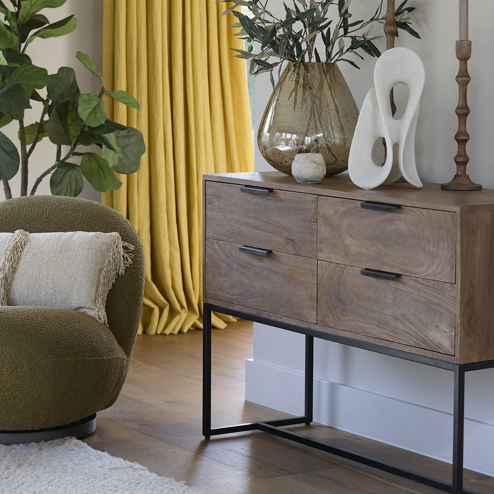 Meave Wooden Console Table - Dark Brown Light & Living 2