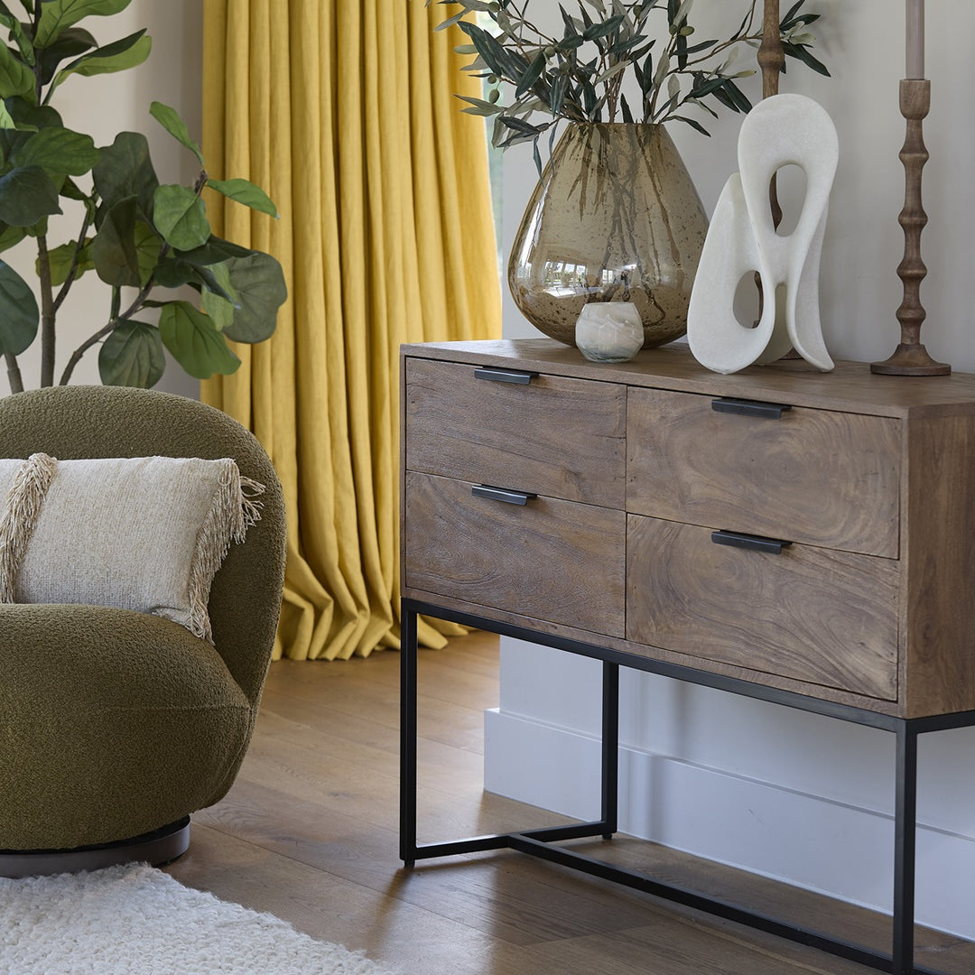 Meave Wooden Console Table - Dark Brown Light & Living 2