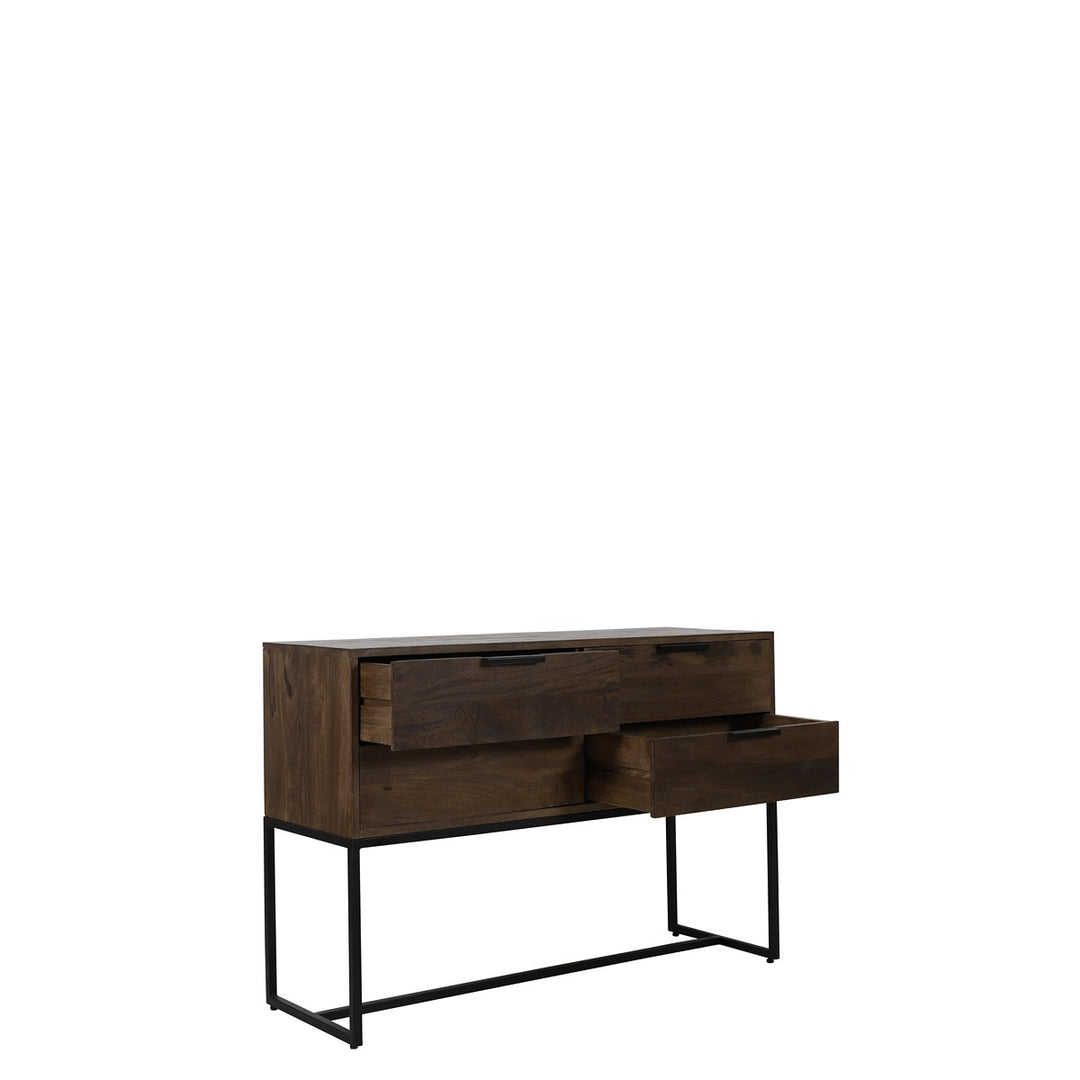 Meave Wooden Console Table - Dark Brown Light & Living 5