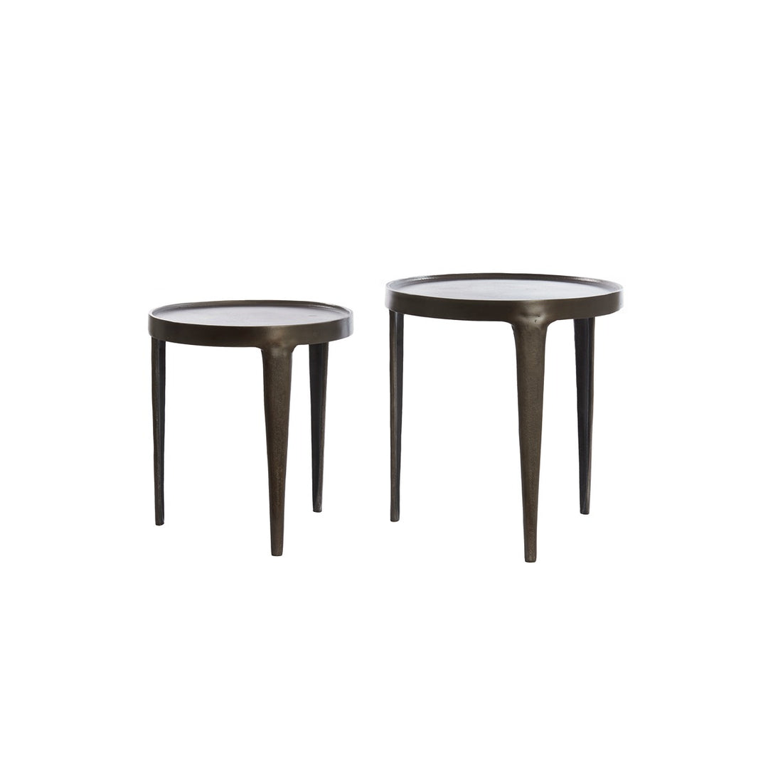 Tobias Set of 2 Side Tables - Dark Brown Light & Living 1