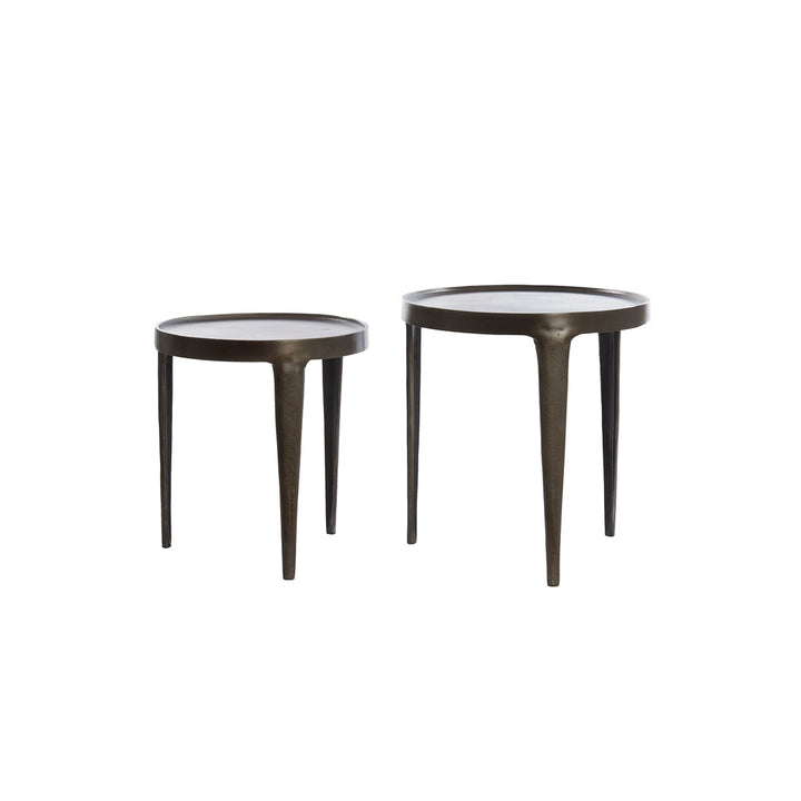 Tobias Set of 2 Side Tables - Dark Brown Light & Living 1
