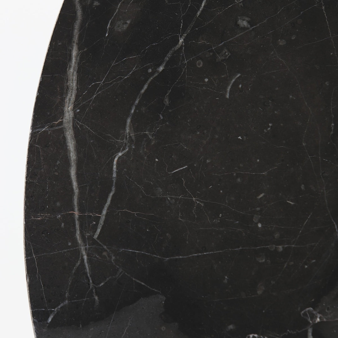 Alfio Set of 2 Round Coffee Tables - Brown Marble Light & Living 7