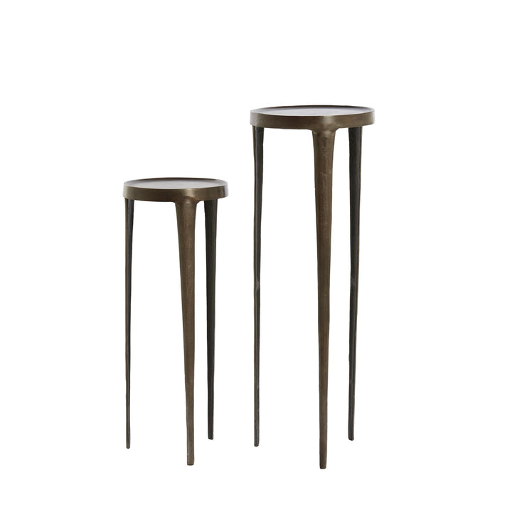 Tobias Set of 2 Pillars - Dark Brown Light & Living 1