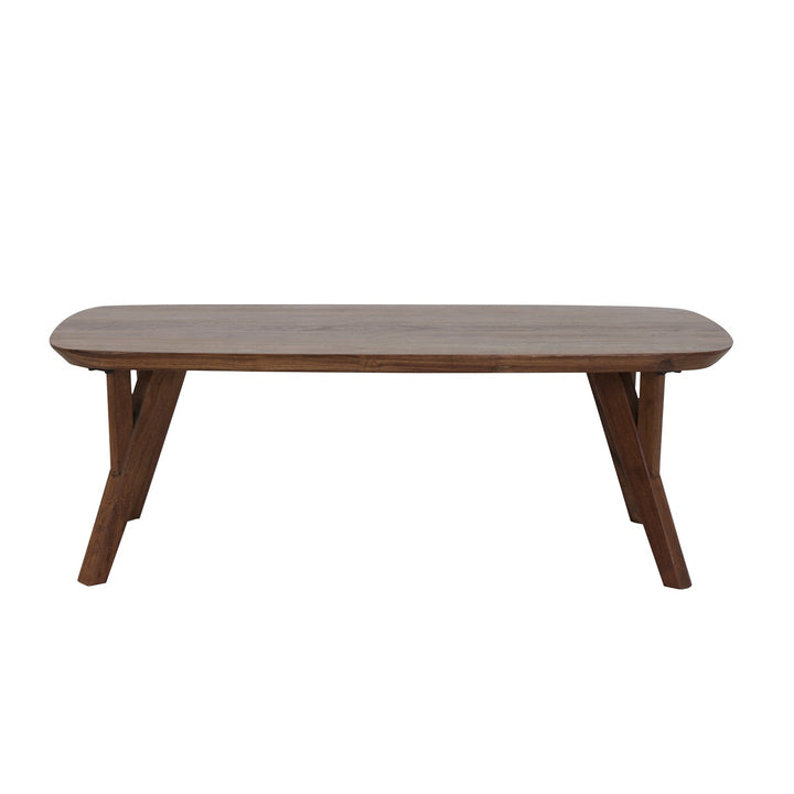 Quenza Acacia Wood Rectangular Coffee Table - Brown Light & Living 1