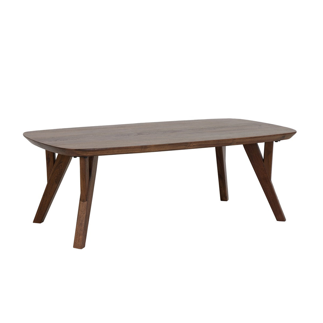 Quenza Acacia Wood Rectangular Coffee Table - Brown Light & Living 4