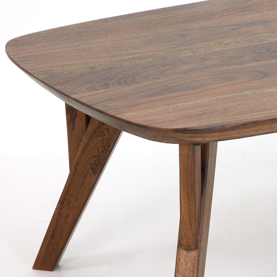 Quenza Acacia Wood Rectangular Coffee Table - Brown Light & Living 5