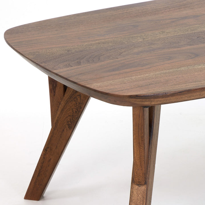 Quenza Acacia Wood Rectangular Coffee Table - Brown Light & Living 5