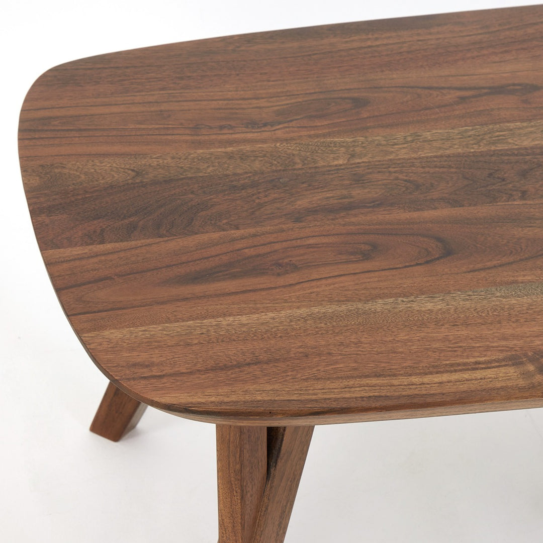 Quenza Acacia Wood Rectangular Coffee Table - Brown Light & Living 11