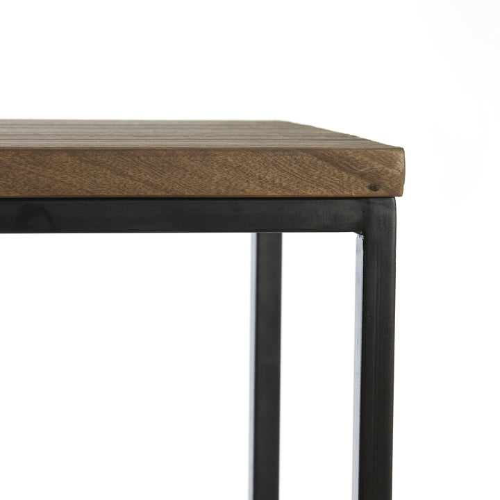 Bryson Set of 2 Wooden Console Tables - Brown & Black Light & Living 5