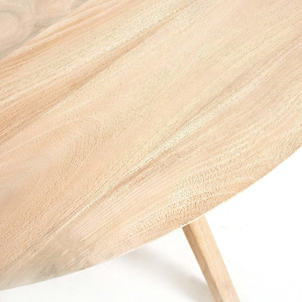 Quenza Mango Wood Round Dining Table - Natural Light & Living 8