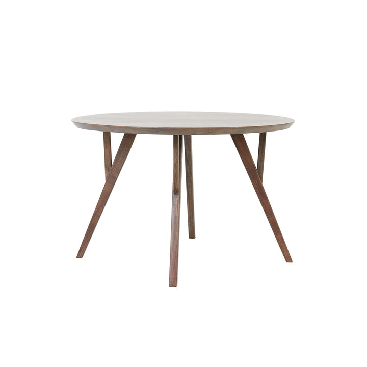 Quenza Acacia Wood Round Dining Table - Brown Light & Living 4