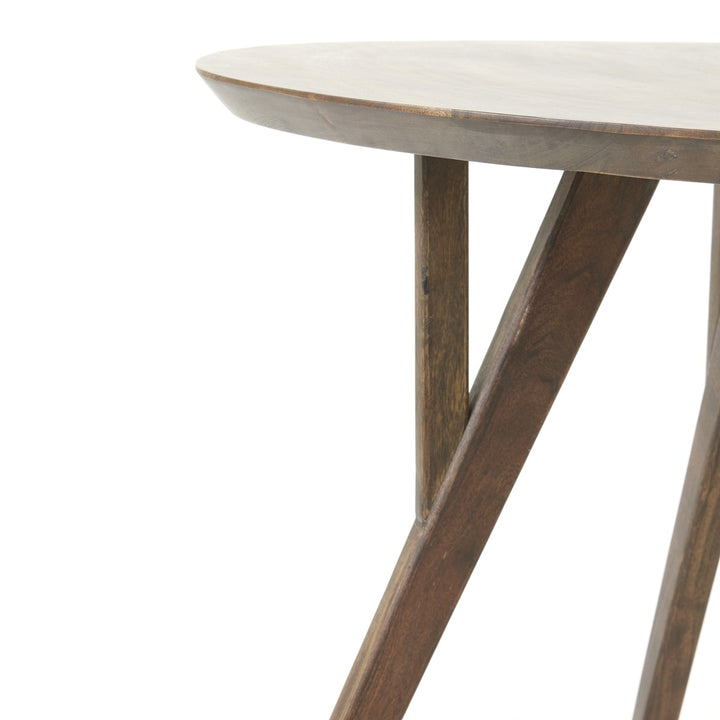 Quenza Acacia Wood Round Dining Table - Brown Light & Living 7