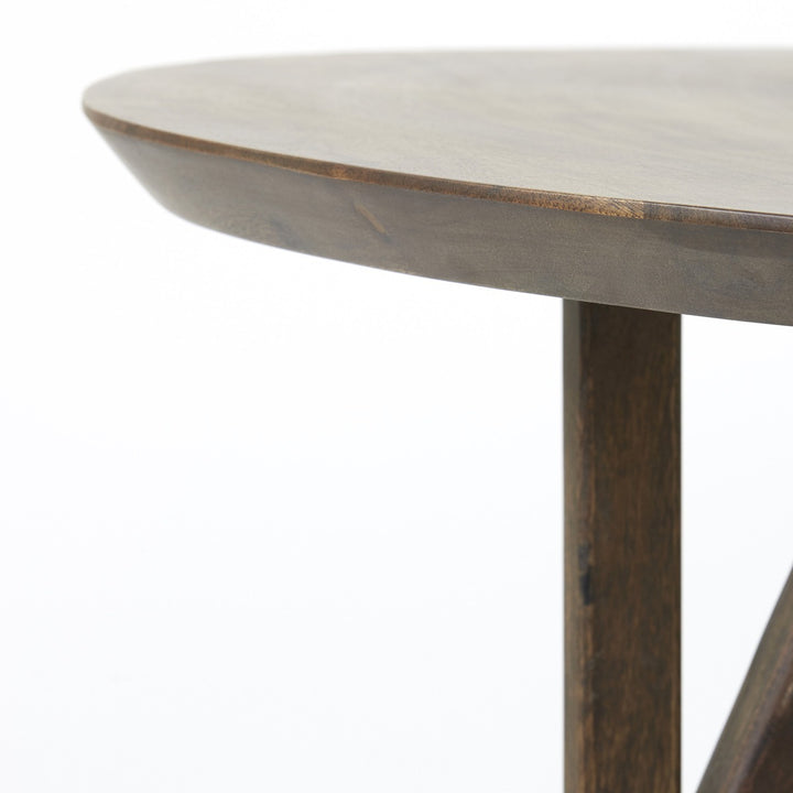Quenza Acacia Wood Round Dining Table - Brown Light & Living 8