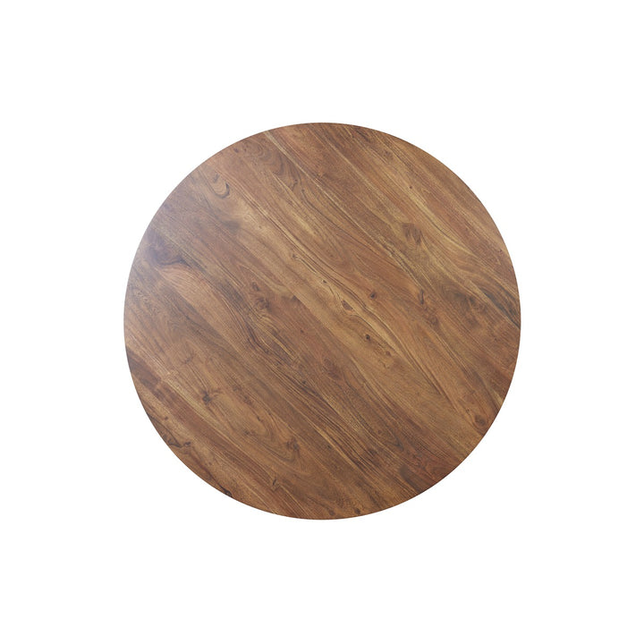 Quenza Acacia Wood Round Dining Table - Brown Light & Living 9