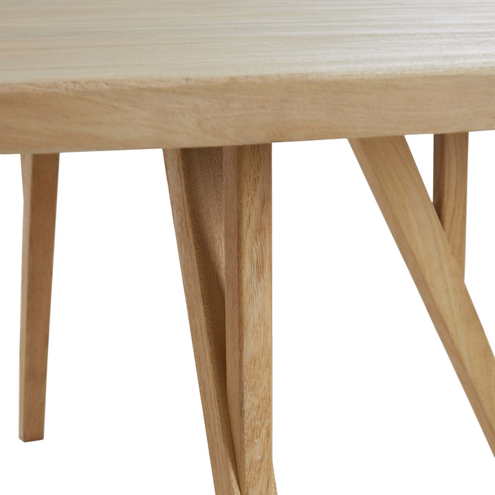 Quenza Mango Wood Round Dining Table - Natural Light & Living 13