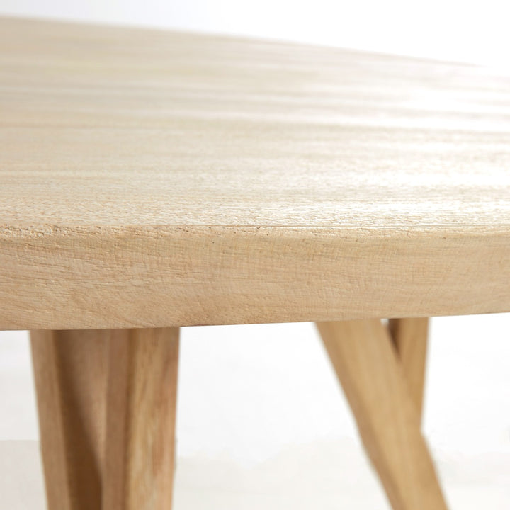 Quenza Mango Wood Round Dining Table - Natural Light & Living 16