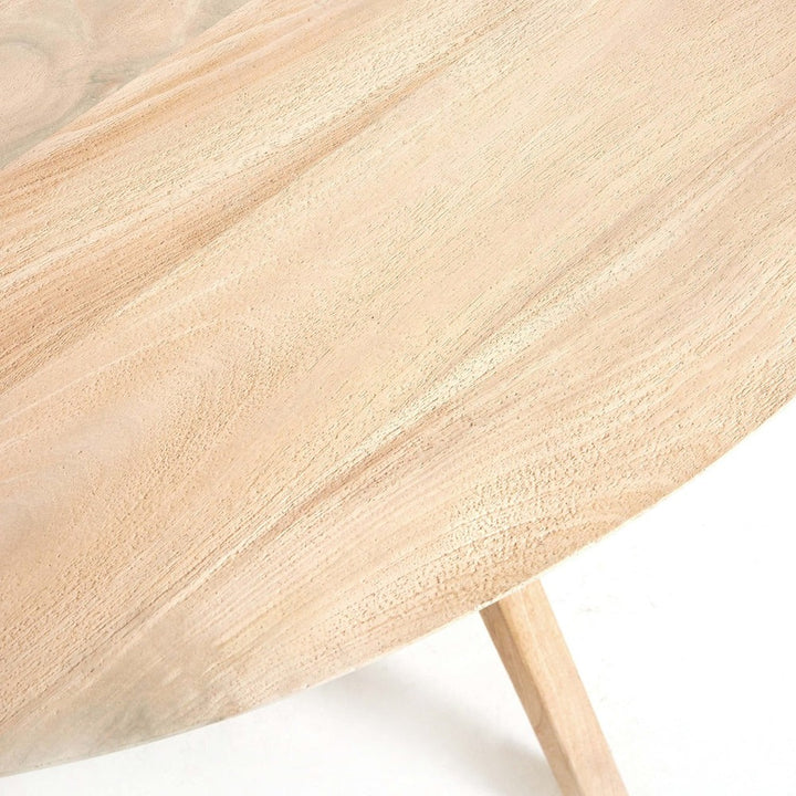 Quenza Mango Wood Round Dining Table - Natural Light & Living 17