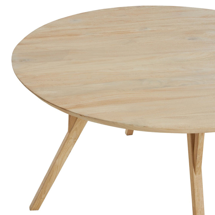 Quenza Mango Wood Round Dining Table - Natural Light & Living 18