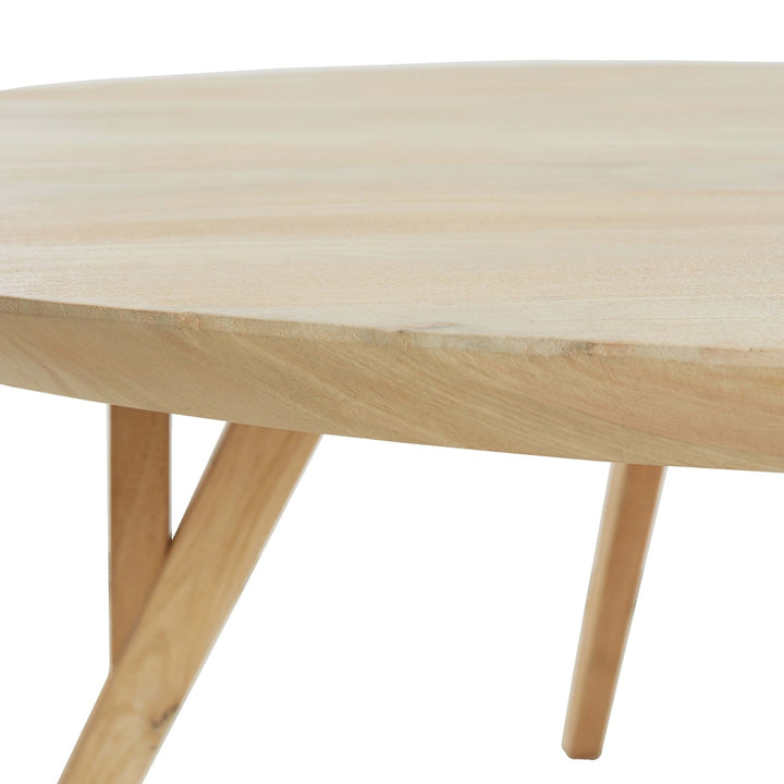 Quenza Mango Wood Round Dining Table - Natural Light & Living 19