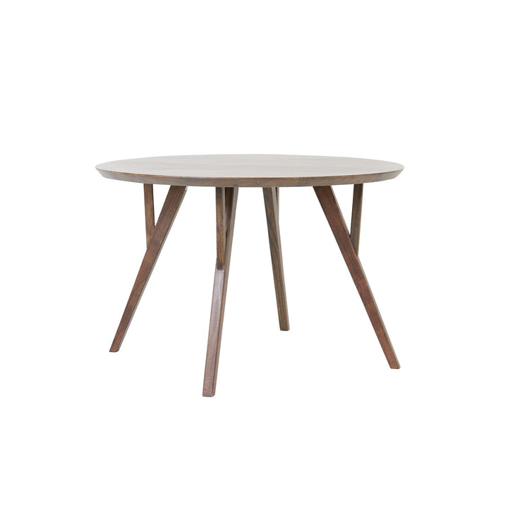 Quenza Acacia Wood Round Dining Table - Brown Light & Living 11
