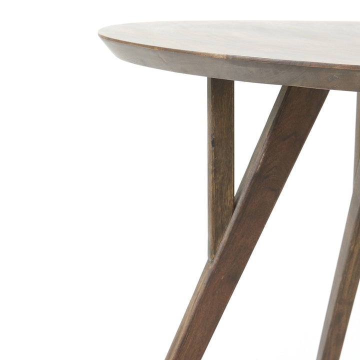 Quenza Acacia Wood Round Dining Table - Brown Light & Living 19