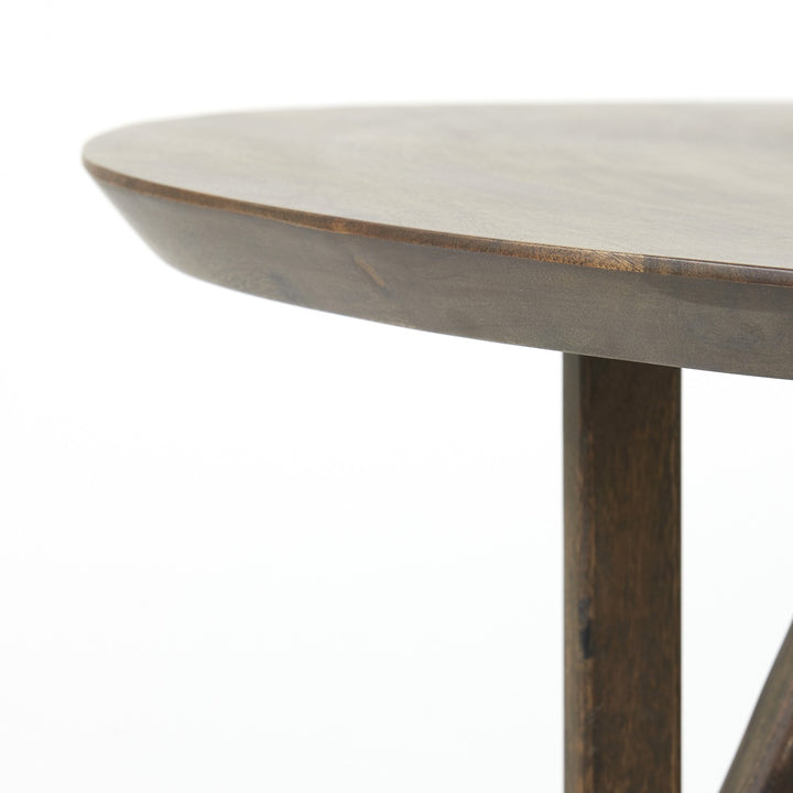 Quenza Acacia Wood Round Dining Table - Brown Light & Living 20