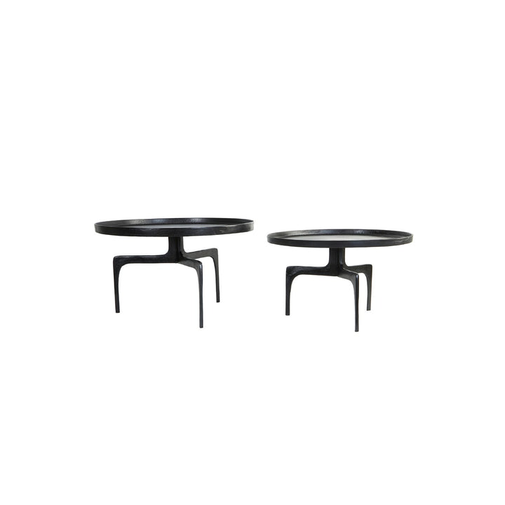 Pano Set of 2 Round Coffee Tables - Dark Bronze Light & Living 1