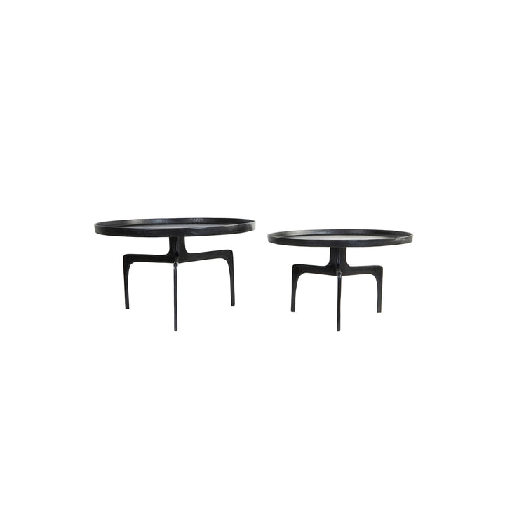 Pano Set of 2 Round Coffee Tables - Dark Bronze Light & Living 3