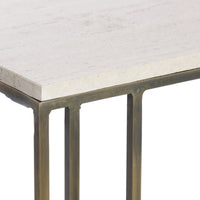 Light & Living Roshan Travertine & Bronze Side table