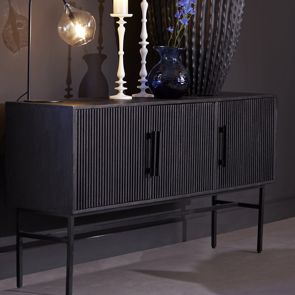 Abage Wooden Sideboard - Black Light & Living 2
