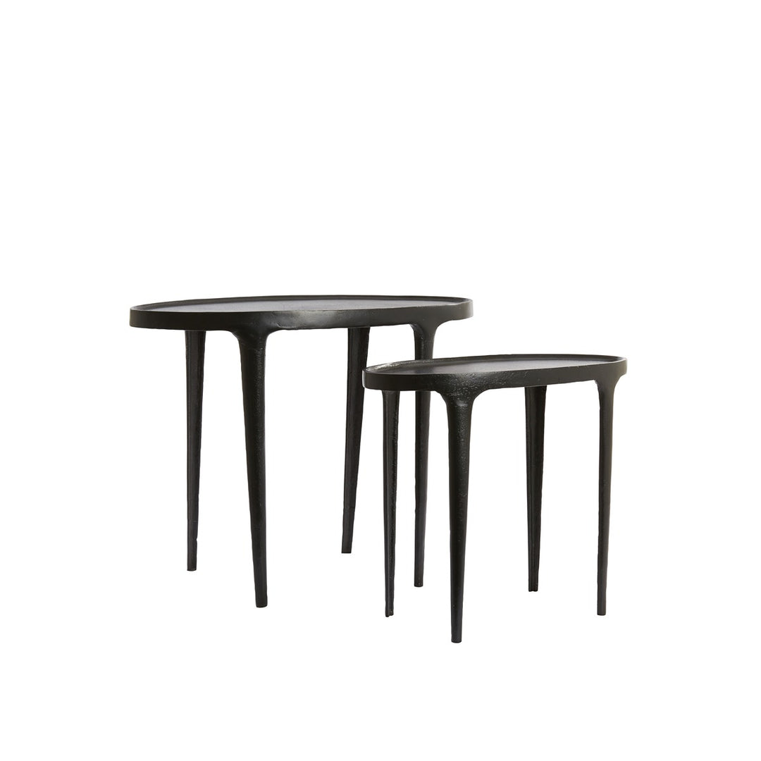 Arica Set of 2 Side Tables - Matte Black Light & Living 1