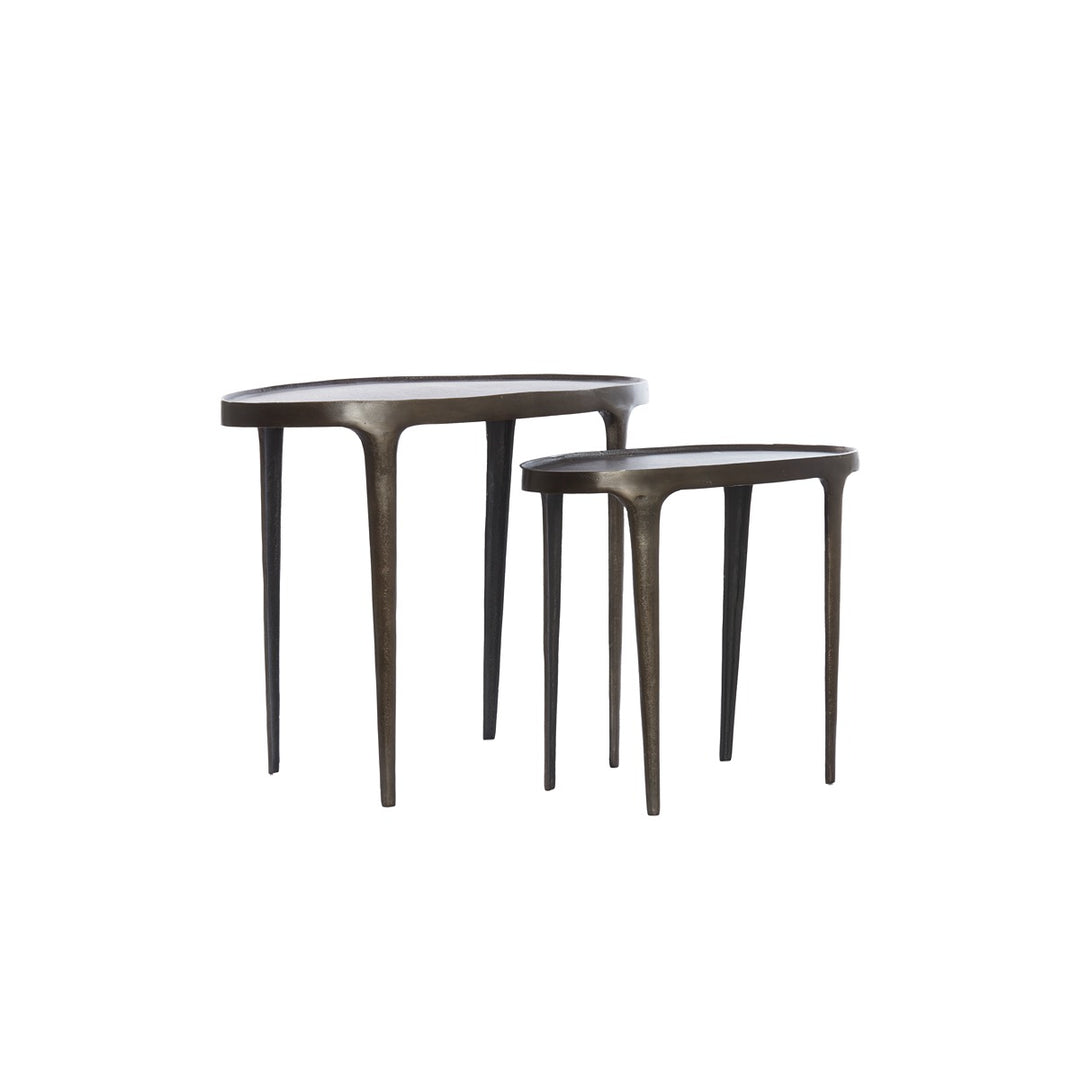 Arica Set of 2 Side Tables - Dark Brown Light & Living 1