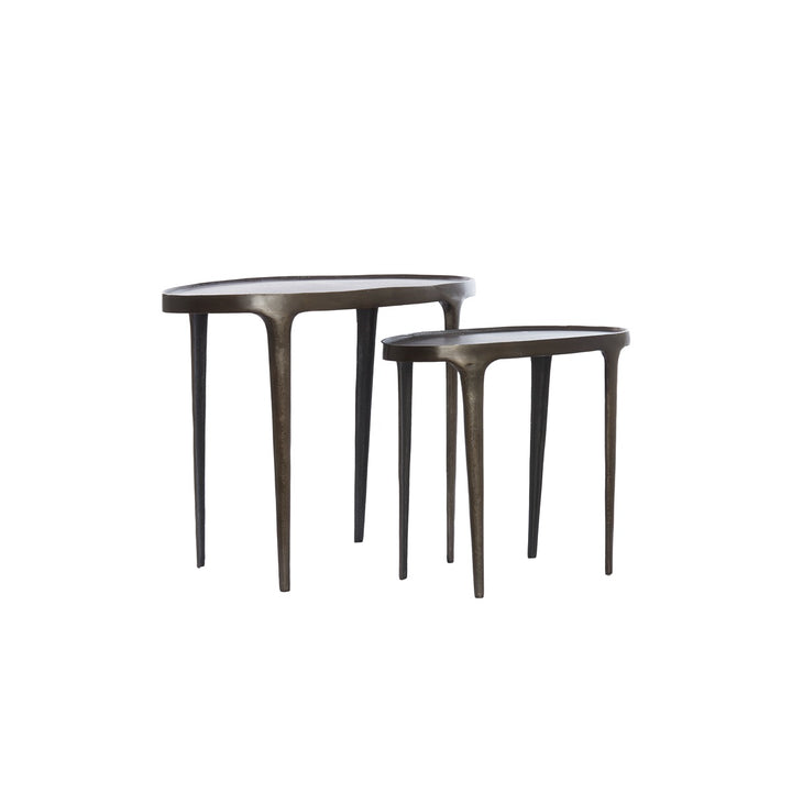 Arica Set of 2 Side Tables - Dark Brown Light & Living 1