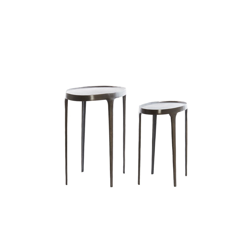 Arica Set of 2 Side Tables - Dark Brown Light & Living 2