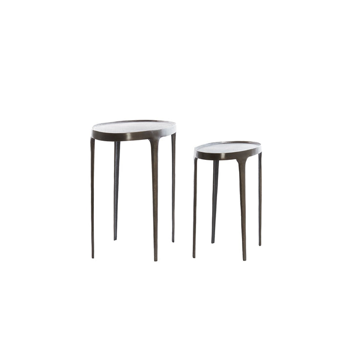 Arica Set of 2 Side Tables - Dark Brown Light & Living 2
